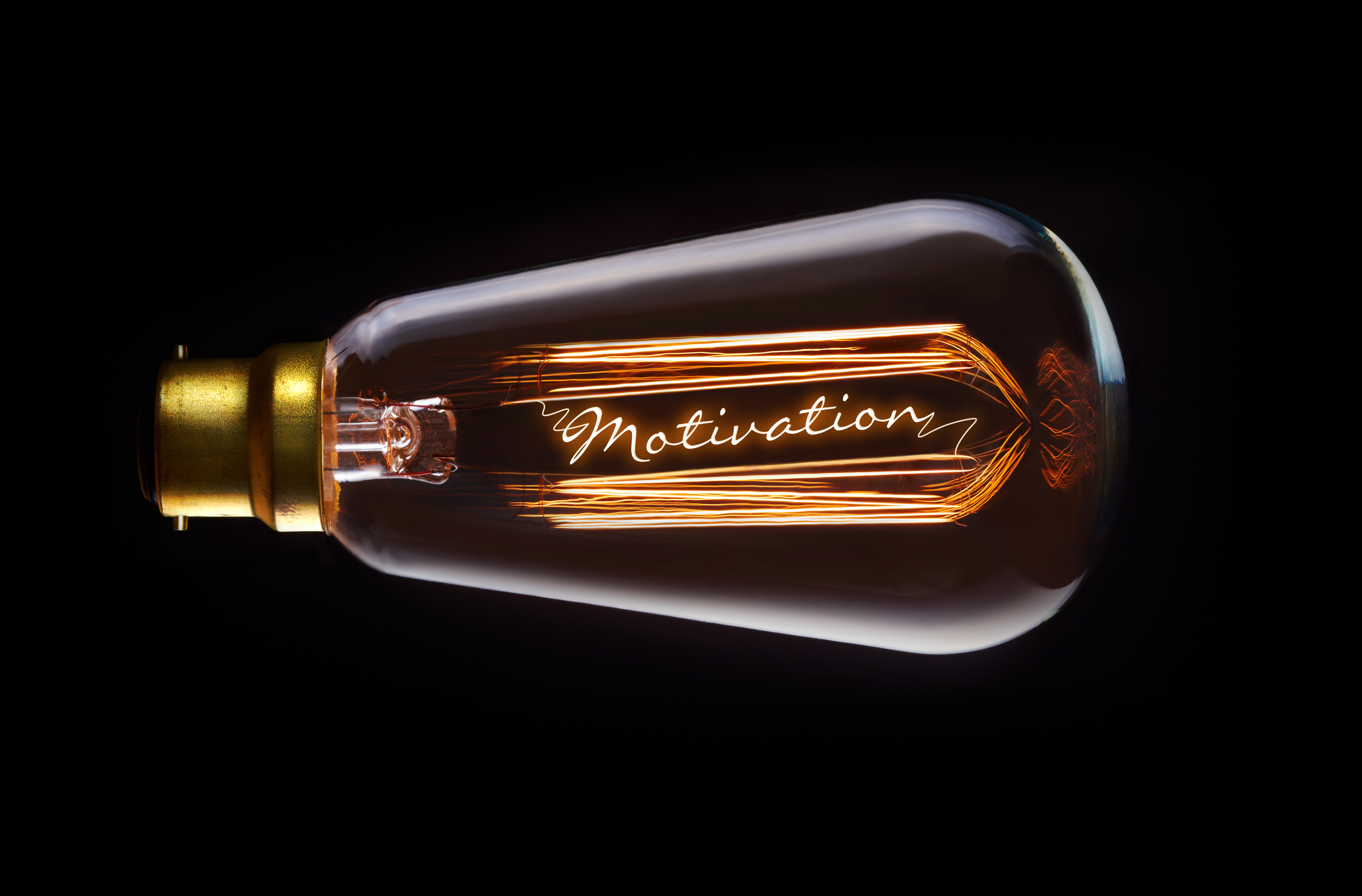 A light bulb with the word motivation in it.